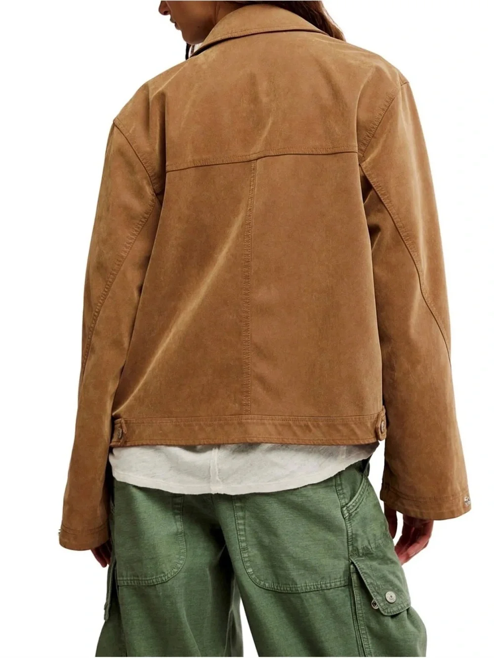 We The Free Blair Faux Suede Jacket Caramel Cafe